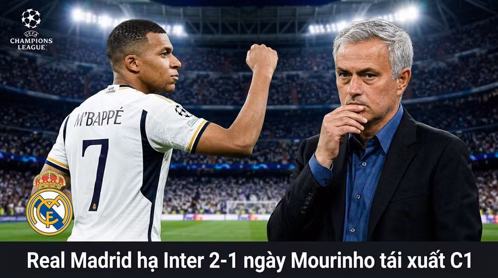 TIN NHANH 9H (Spanish La Liga): Real Madrid hạ Inter 2-1 ngày Mourinho tái xuất C1