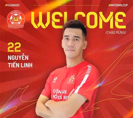 Tân binh Tiến Linh chính thức ra mắt CLB tham vọng hàng đầu V.League