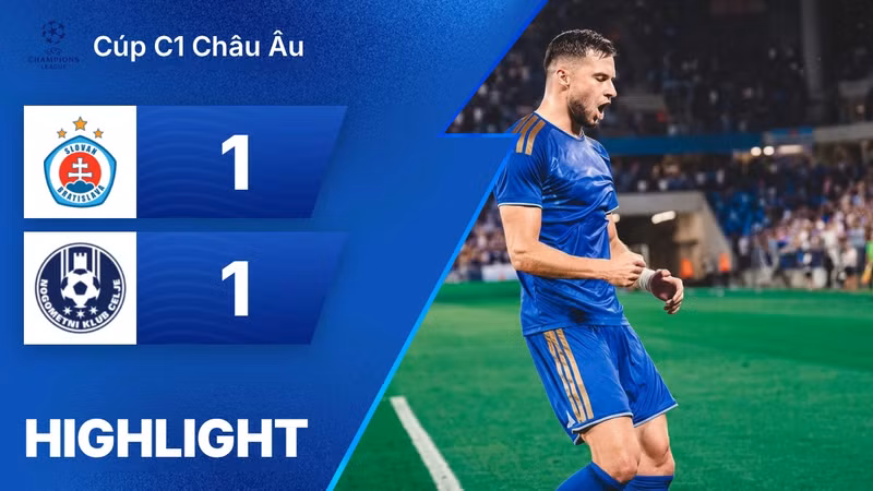 Xem lại | Slovan Bratislava 1 - 1 NK Publikum Celje | Cúp C1 Châu Âu 2026/2027 | 20/08/2026