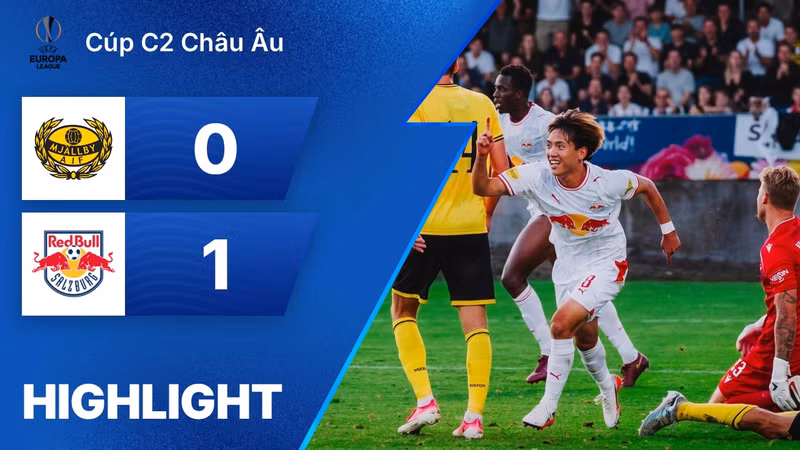 Xem lại | Mjallby AIF 0 - 1 Salzburg | Cúp C2 Châu Âu 2026/2027 | 20/08/2026